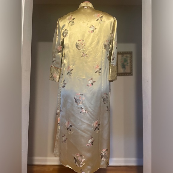 Stunning Reversible Vintage Asian Patterned Housecoat Duster Jacket / Robe - Picture 9 of 16